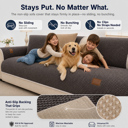 GripStay Prime™ Non-Slip Sofa Cover for Everyday Protection