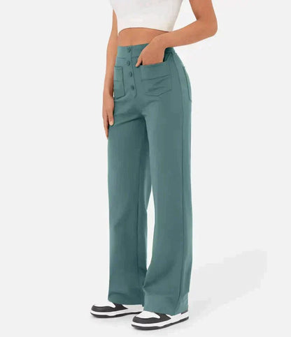 Adona™ Elasticated high-waisted trousers