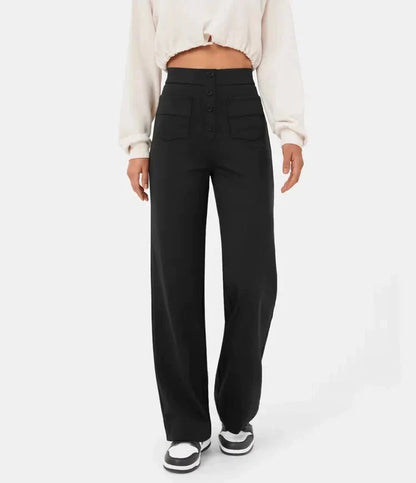 Adona™ Elasticated high-waisted trousers