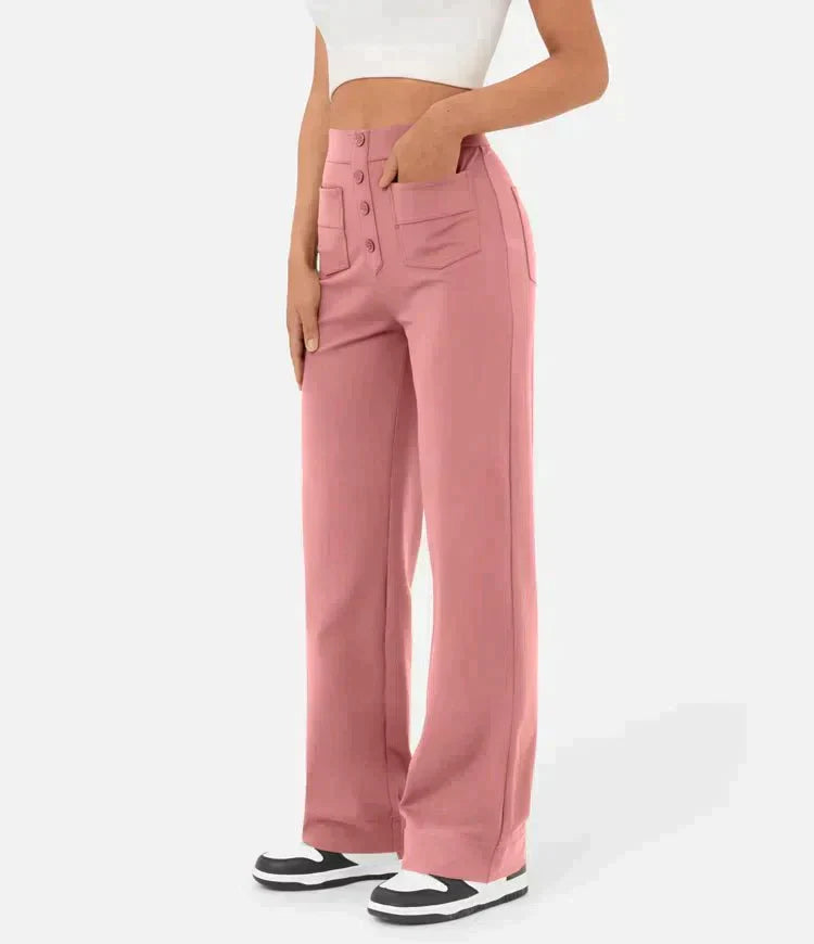 Adona™ Elasticated high-waisted trousers