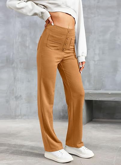 Adona™ Elasticated high-waisted trousers