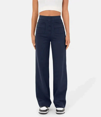 Adona™ Elasticated high-waisted trousers