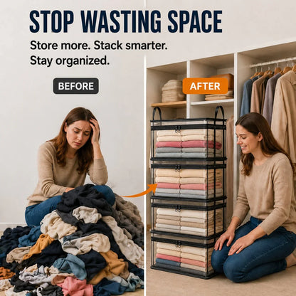 HomeVault™ Foldable Clear Storage Bag for Clutter-Free Closets