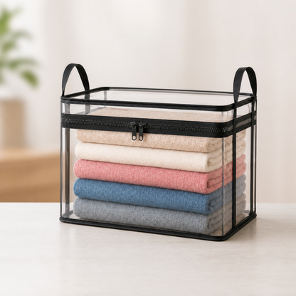 HomeVault™ Foldable Clear Storage Bag for Clutter-Free Closets