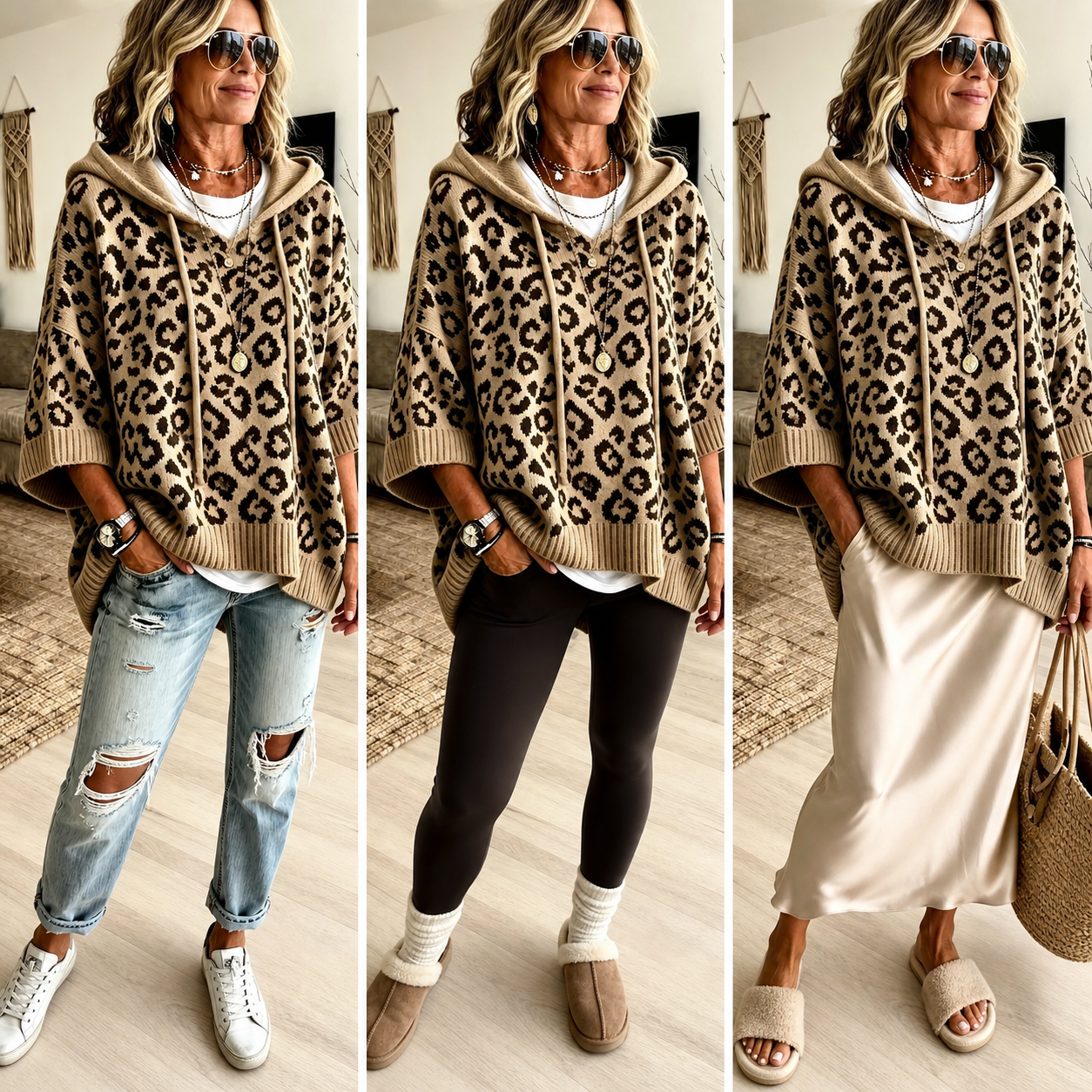 Ida Anastasi™ Cosy Leopard Hoodie for Everyday Wear