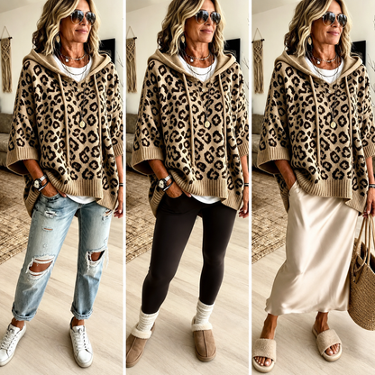 Ida Anastasi™ Cosy Leopard Hoodie for Everyday Wear