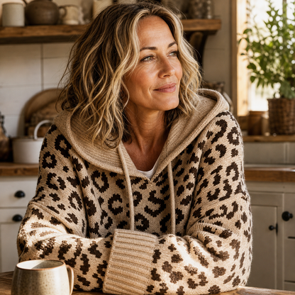 Ida Anastasi™ Cosy Leopard Hoodie for Everyday Wear