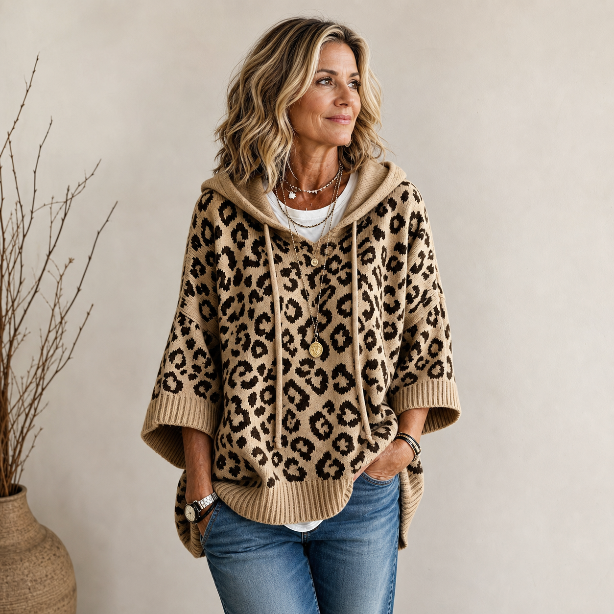 Ida Anastasi™ Cosy Leopard Hoodie for Everyday Wear