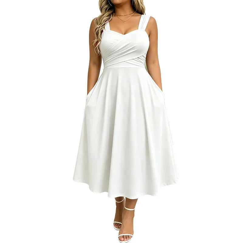 Ida Andreotti™ Effortless V Neck Dress for Everyday Wear