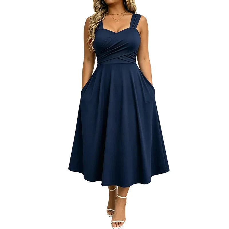 Ida Andreotti™ Effortless V Neck Dress for Everyday Wear