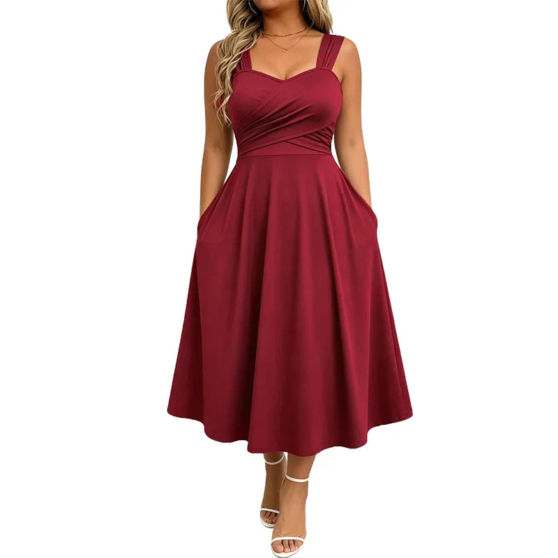 Ida Andreotti™ Effortless V Neck Dress for Everyday Wear