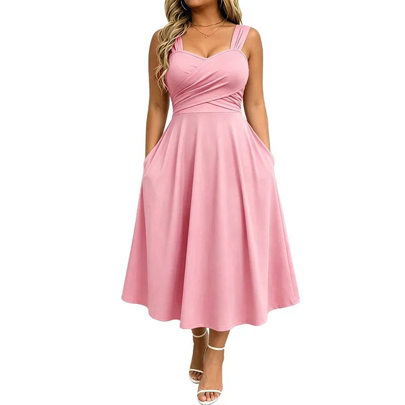Ida Andreotti™ Effortless V Neck Dress for Everyday Wear