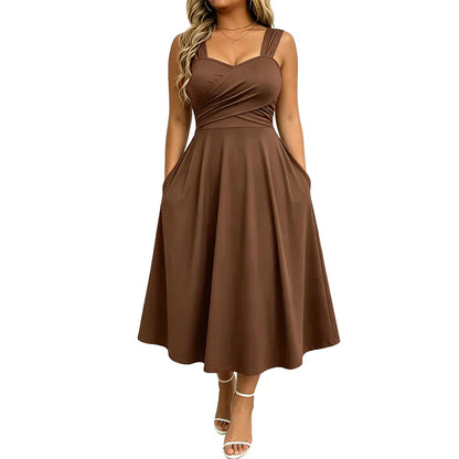 Ida Andreotti™ Effortless V Neck Dress for Everyday Wear