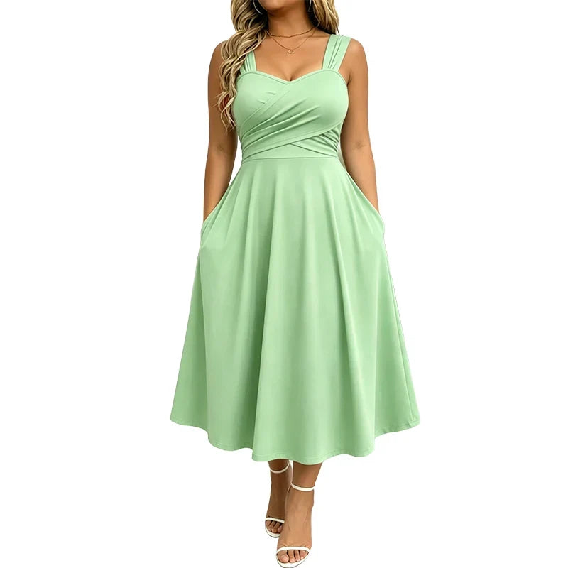 Ida Andreotti™ Effortless V Neck Dress for Everyday Wear