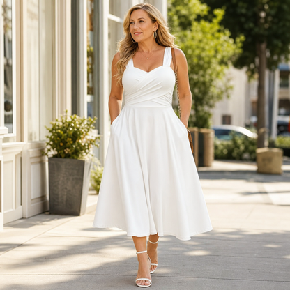 Ida Andreotti™ Effortless V Neck Dress for Everyday Wear
