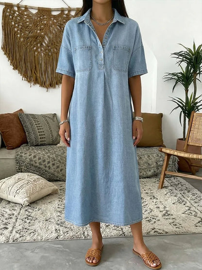 Ida Pasini™ Effortless Pocket Midi Dress