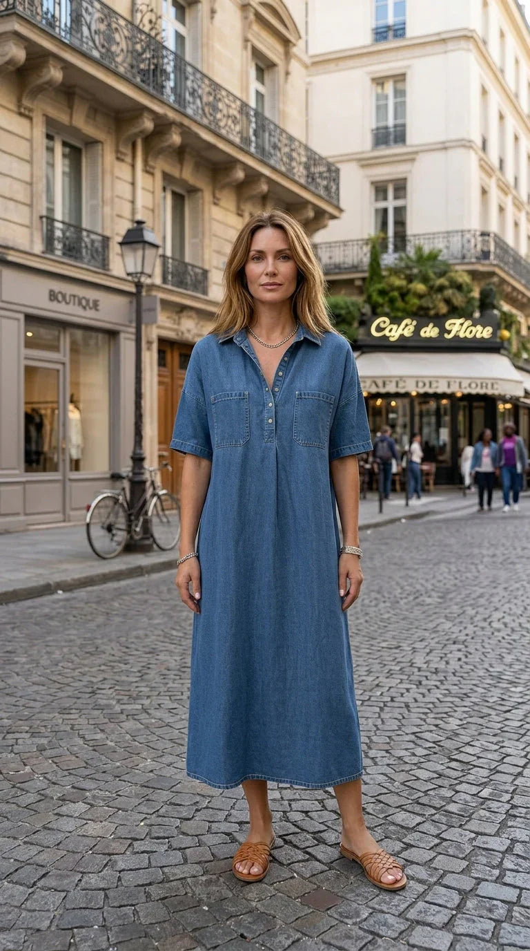 Ida Pasini™ Effortless Pocket Midi Dress