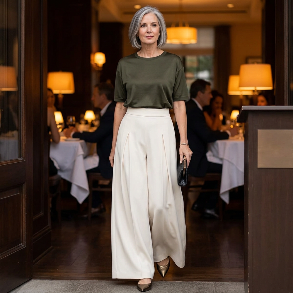 Iginia Segre™ High-Waisted Wide Pants for Effortless Workwear
