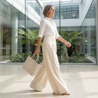 Iginia Segre™ High-Waisted Wide Pants for Effortless Workwear