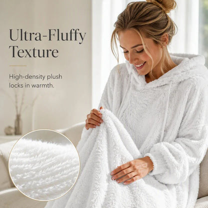 Ignazia Garofalo™ Plush Hooded Lounge Dress for Chilly Days
