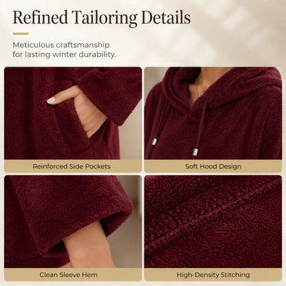 Ignazia Garofalo™ Plush Hooded Lounge Dress for Chilly Days