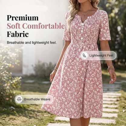 Ilaria Bentivoglio™ Soft V Neck Dress for Effortless Everyday Style