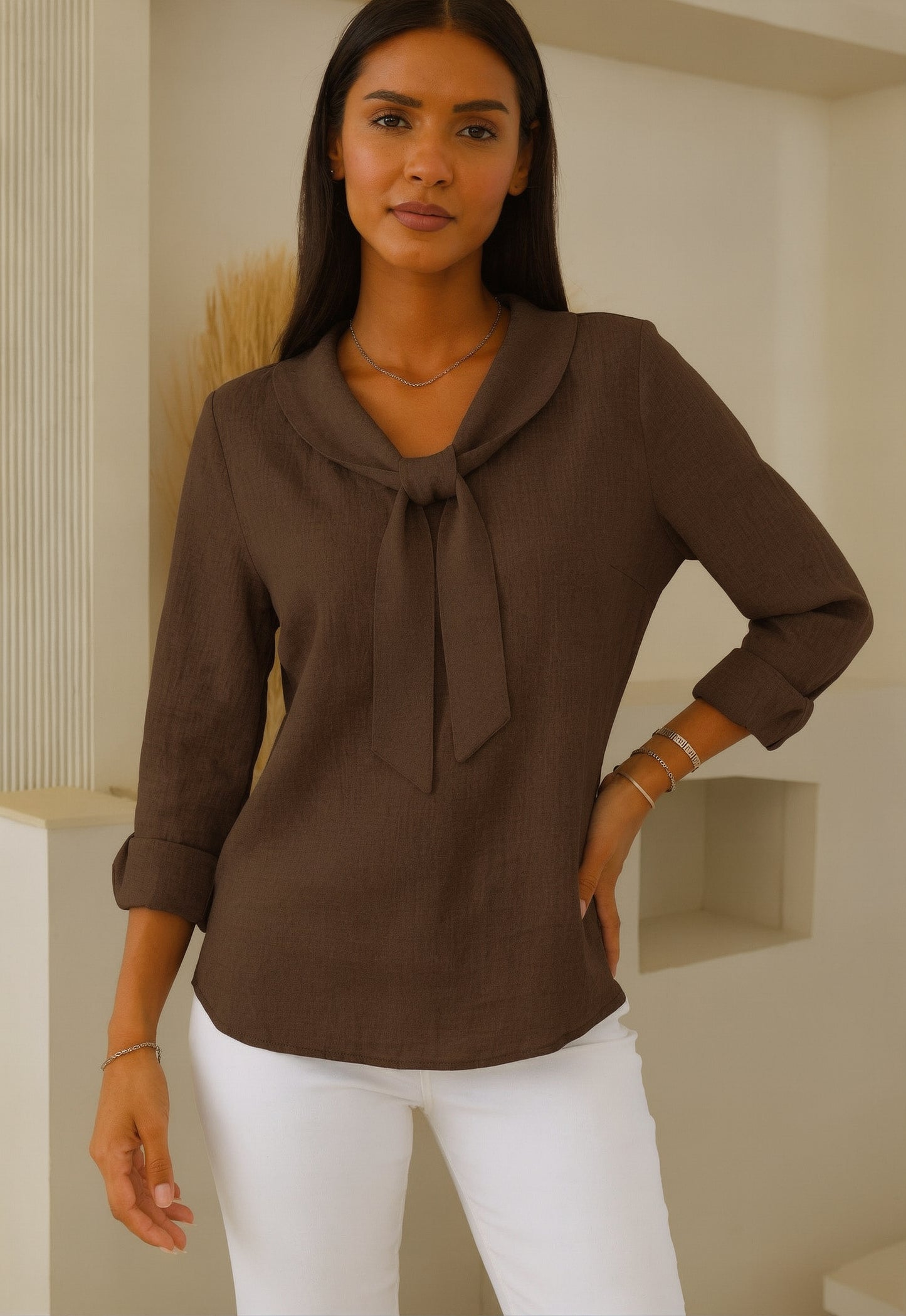 Ilaria Costa™ Breathable Cotton Linen Casual Top