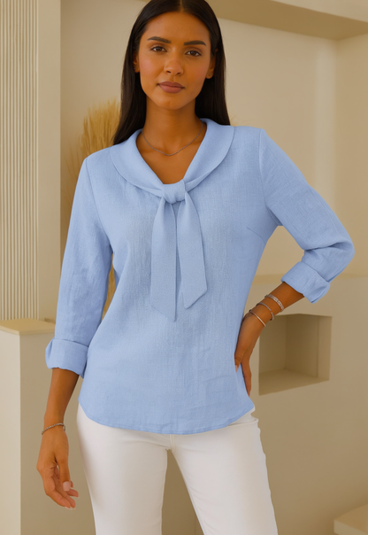 Ilaria Costa™ Breathable Cotton Linen Casual Top