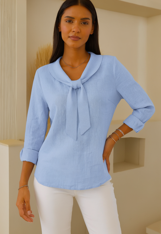 Ilaria Costa™ Breathable Cotton Linen Casual Top