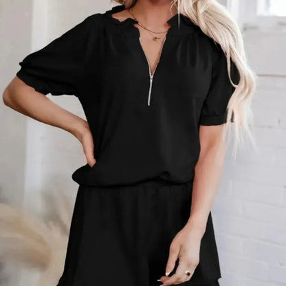 Ilaria Pomi™ Effortless Two-Piece Set for Cool Summer Days