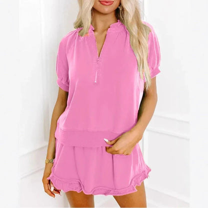 Ilaria Pomi™ Effortless Two-Piece Set for Cool Summer Days
