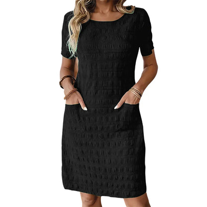 Ilaria Scognamiglio™ Round Neck Textured Top for All-Day Ease