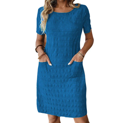 Ilaria Scognamiglio™ Round Neck Textured Top for All-Day Ease