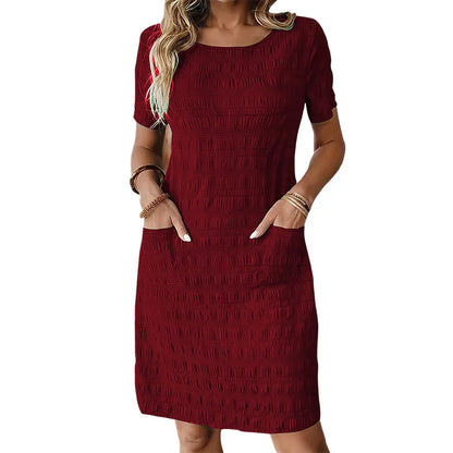 Ilaria Scognamiglio™ Round Neck Textured Top for All-Day Ease