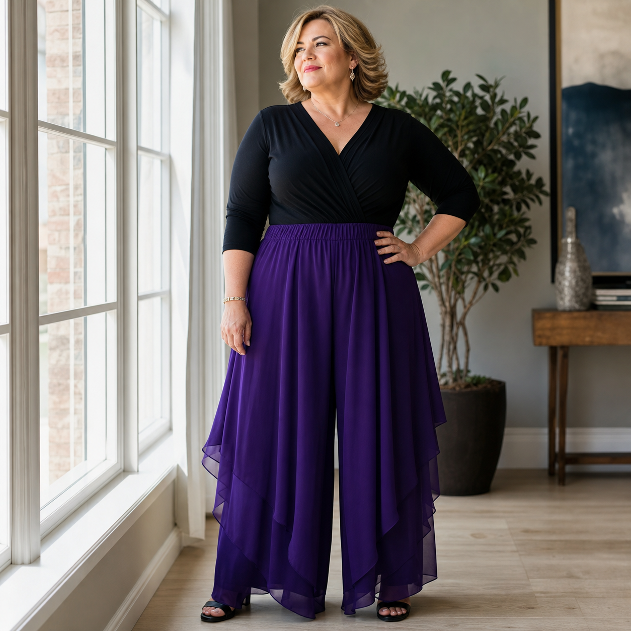 Ilda Brentani™ Elegant Wide-Leg Pants for Evenings
