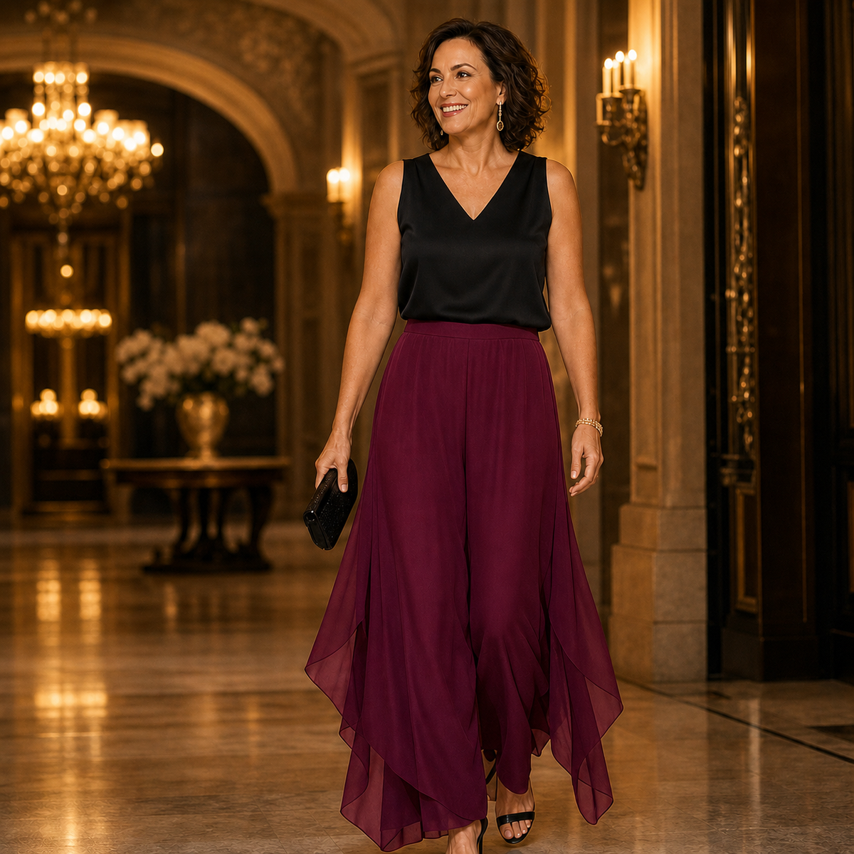 Ilda Brentani™ Elegant Wide-Leg Pants for Evenings