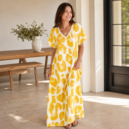 Ilda Brunelli™ Versatile V-Neck Dress for Effortless Style