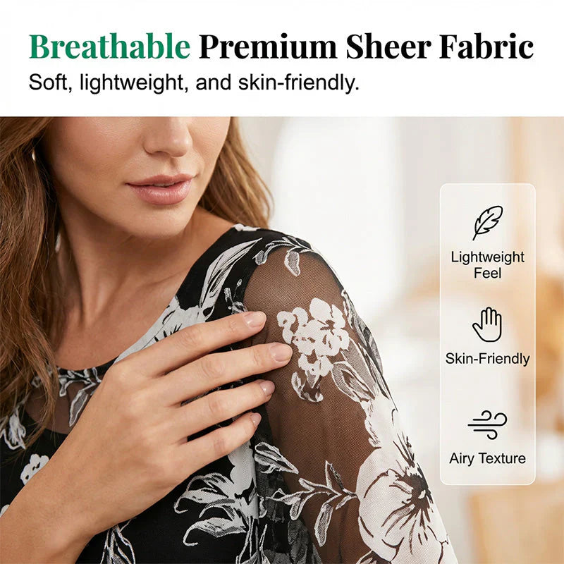 Ileana Carbone™ Elegant Floral Chiffon Dress