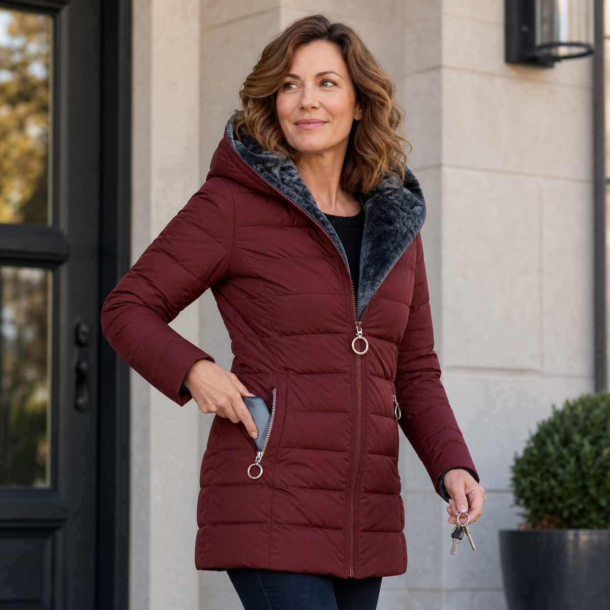 Imelda Longo™ Warm Hooded Puffer Coat for Cold Days