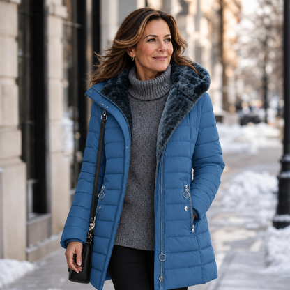 Imelda Longo™ Warm Hooded Puffer Coat for Cold Days