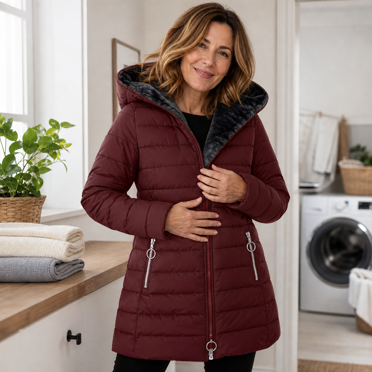 Imelda Longo™ Warm Hooded Puffer Coat for Cold Days