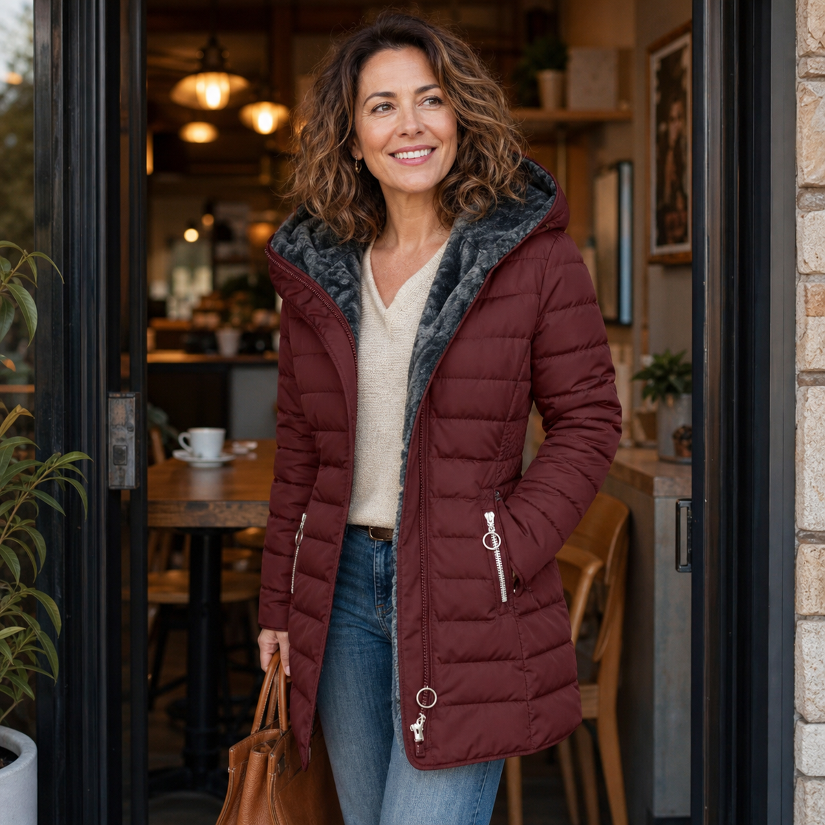 Imelda Longo™ Warm Hooded Puffer Coat for Cold Days