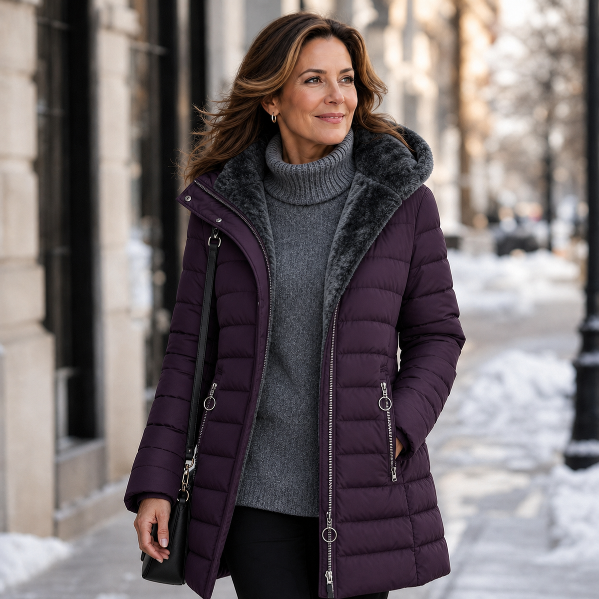 Imelda Longo™ Warm Hooded Puffer Coat for Cold Days