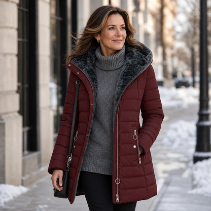 Imelda Longo™ Warm Hooded Puffer Coat for Cold Days