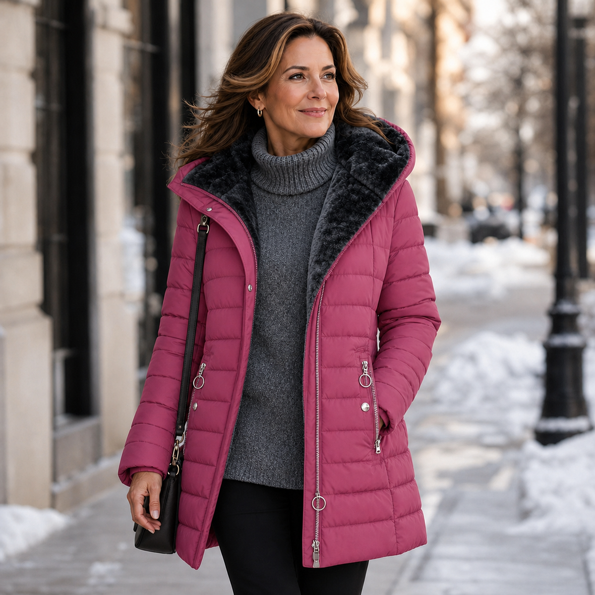 Imelda Longo™ Warm Hooded Puffer Coat for Cold Days