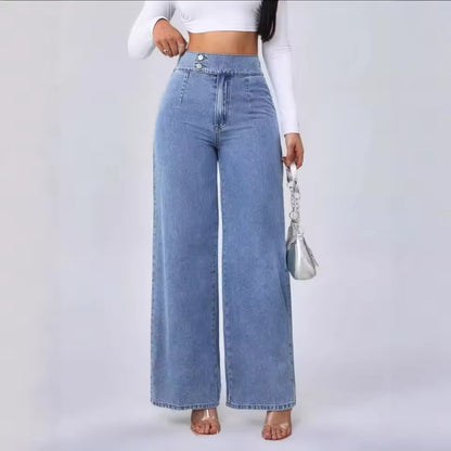 Adriana Russo™ Easy Fit High Waist Straight Jeans
