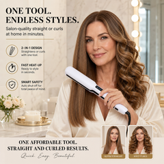 Ionvelle™ Ionic Straightener and Curler for Frizz-Free Shine