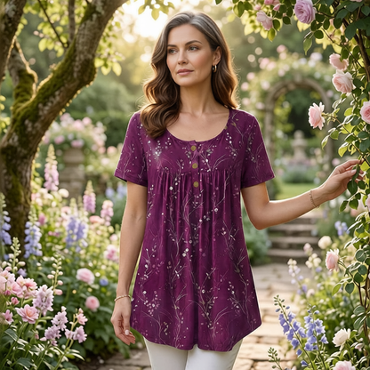 Ivana Castaldi™ Flowing Floral Tunic Top