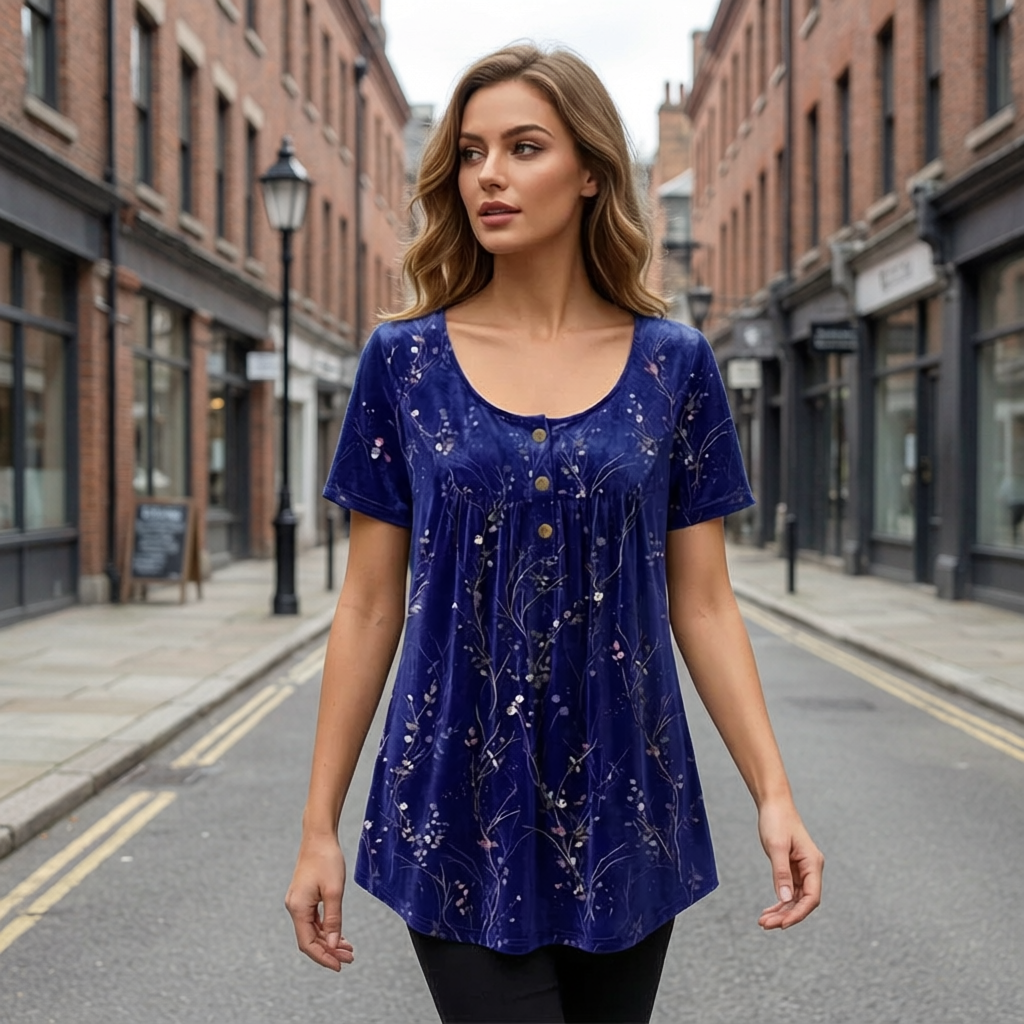 Ivana Castaldi™ Flowing Floral Tunic Top