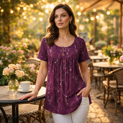 Ivana Castaldi™ Flowing Floral Tunic Top